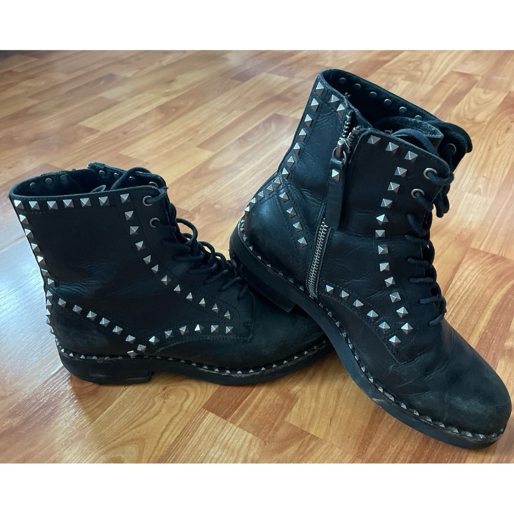ASH
Wolf Studded Leather Combat Boots